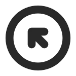 Arrow Top Left 5 Circle SVG Icon